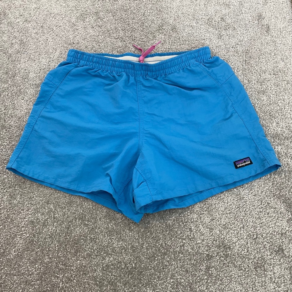 Patagonia Baggies Shorts Womens Small 5 Inch Inseam Nylon Blue